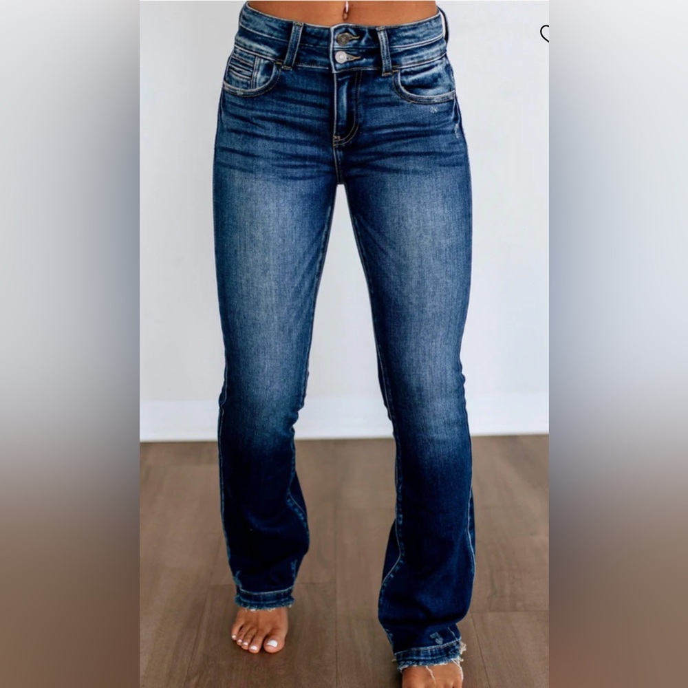 KanCan Dark Blue Flare Jeans size 5/26 / 33”